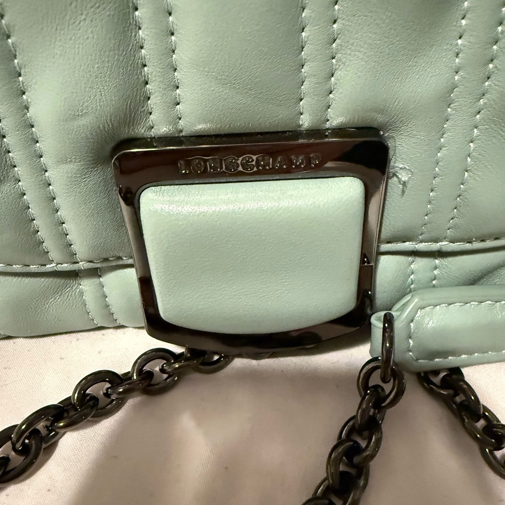 Longchamp Quilted Mint Crossbody Bag - Picture 5 of 5